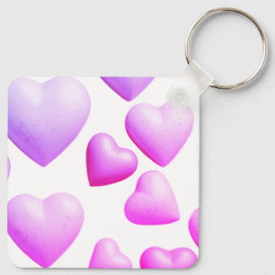 Chaveiro Corações Cheios de Amor Verdadeiro Fundo Branco