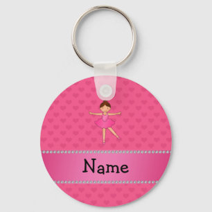 Chaveiro Corações conhecidos personalizados do rosa da