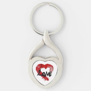 Chaveiro Corações de Amor Cadeia-Chave