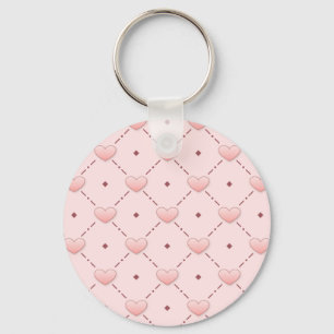 Chaveiro Corações de doce cor-de-rosa