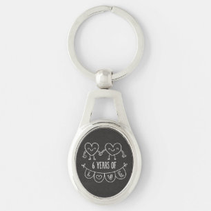 Chaveiro Corações de Gift Chalk de 6