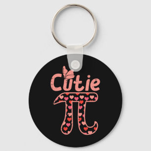 Chaveiro Corações de Pizza Cutie Símbolo de Pi Day Bonito G
