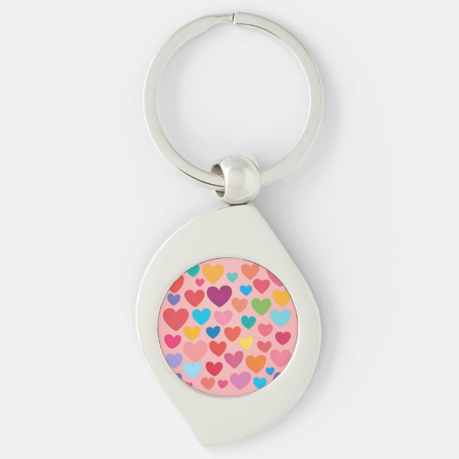 Chaveiro Corações do dia de os namorados (Frente)