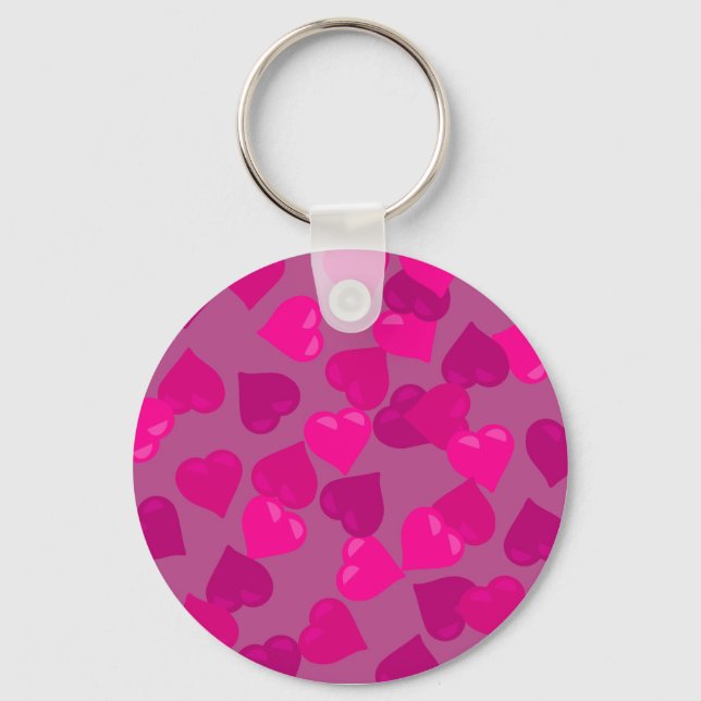 Chaveiro Corações Rosa (Frente)
