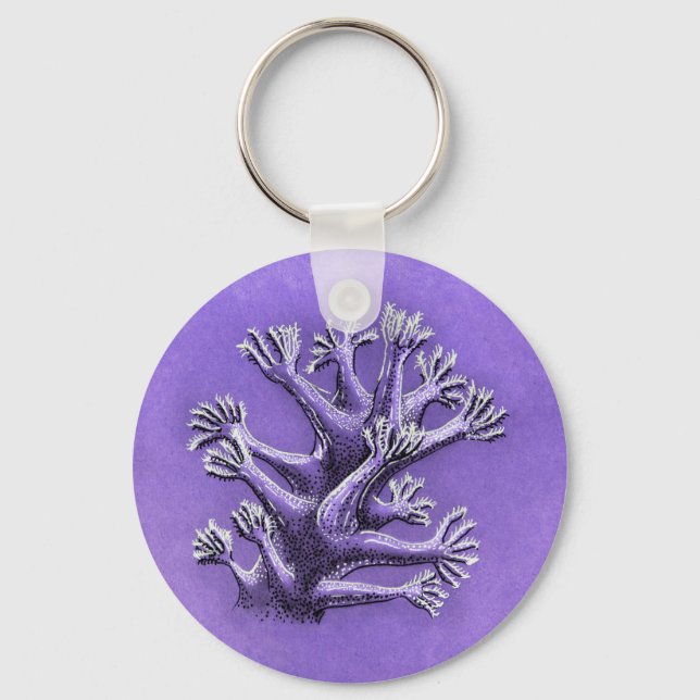 Chaveiro Coral Reef Roxo Marinha Arte (Frente)