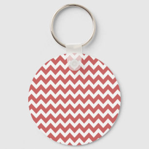 Chaveiro Coral Zigzag Chevron Stripes