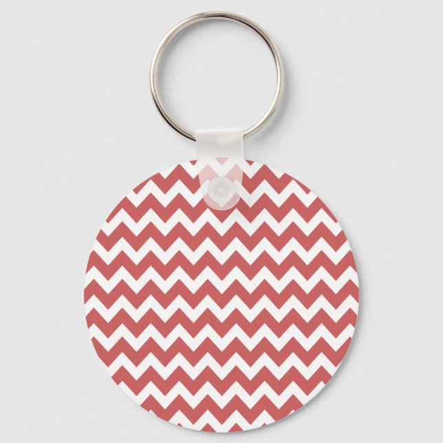 Chaveiro Coral Zigzag Chevron Stripes (Frente)