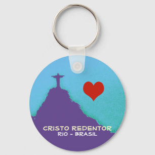Chaveiro Corcovado, amor Rio-Brasil