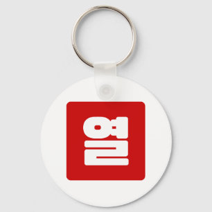 Chaveiro Coreano Número 10 Dez 열 do Ano 】 Hangul