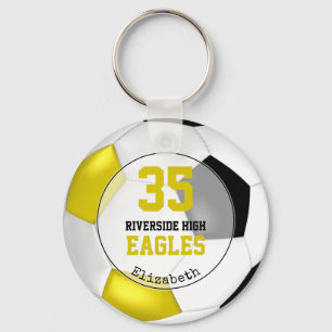 Chaveiro cores da equipe de futebol das meninas brancas-pre