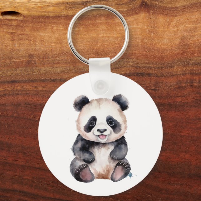 Chaveiro Cores-d'água de panda (Frente)