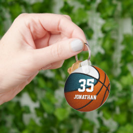 Chaveiro cores do time de basquetebol infantil branco