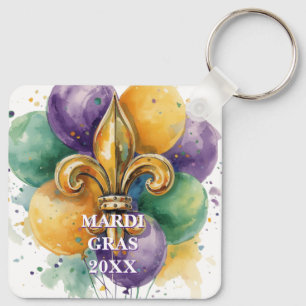 Chaveiro Cores Personalizadas do Mardi Gras