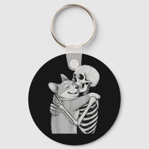 Chaveiro Corgi Esqueleto Abraço Halloween Amante de Cachorr