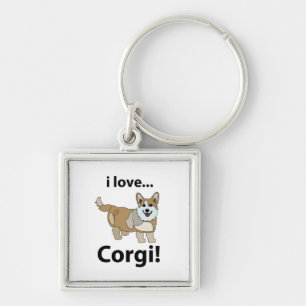Chaveiro Corgi Eu Amo Corgi