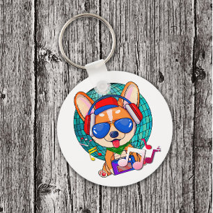 Chaveiro Corgi Kawaii Cute dançante