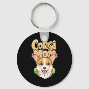 Chaveiro Corgi Mãe Primavera Floral Design - Páscoa Corgi L