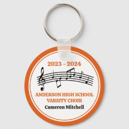 Chaveiro Coro de Segundo grau Laranja Personalizado