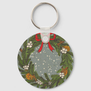 Chaveiro Coroa de Natal Vitoriana Vintage