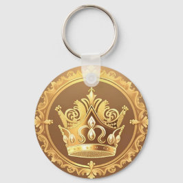 Chaveiro Coroa Dourada Elegante