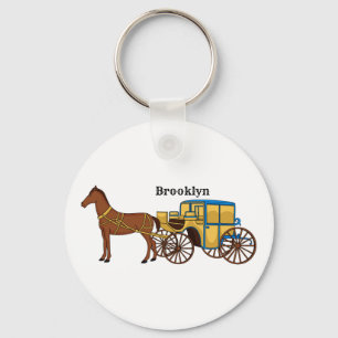 Chaveiro Coroa e ilustração da carruagem real