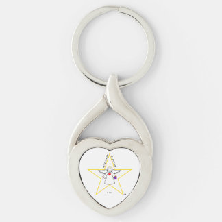 Chaveiro Corpo da chave da forma cardíaca do logotipo com s