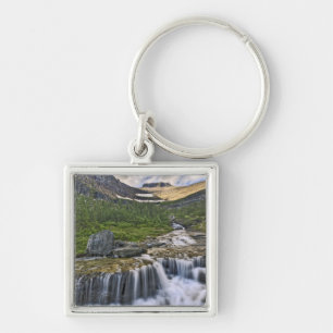 Chaveiro Córrego em cascata, Parque Nacional Glacier,
