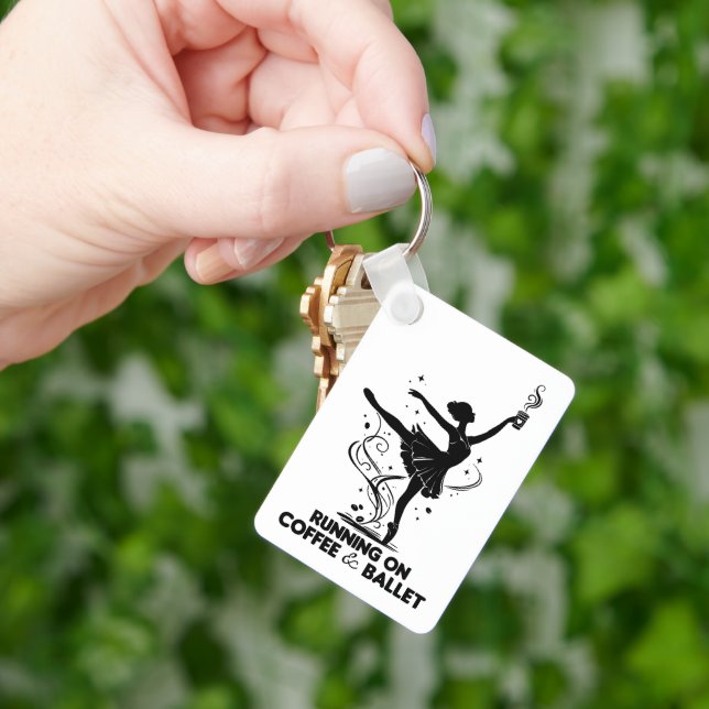 Chaveiro Correndo Com Café E Ballet Professora Engraçada Da (Mão)