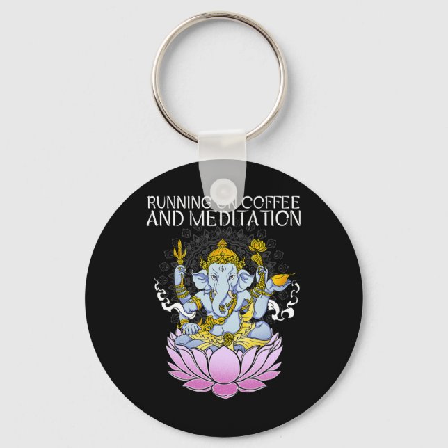 Chaveiro Correndo Com Café E Meditação I Meditação (Frente)