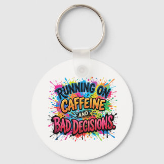 Chaveiro correndo de cafeína