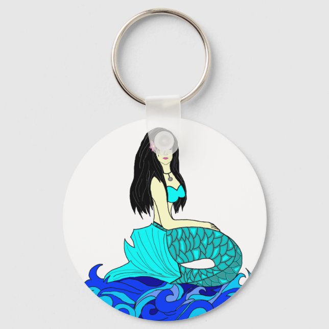 Chaveiro Corrente chave Aloha Mermaid (Frente)