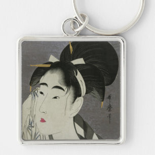 Chaveiro Corrente chave Ase O Fuku Onna de Kitagawa Utamaro