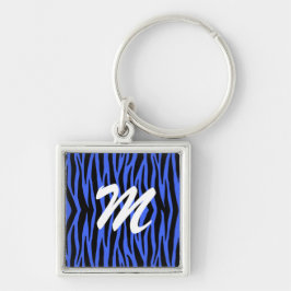 Chaveiro Corrente-chave Blue Zebra Stripe