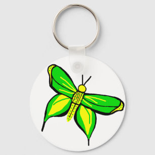 Chaveiro corrente chave da borboleta verde do swallowtail