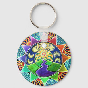 Chaveiro Corrente chave da mandala da viagem