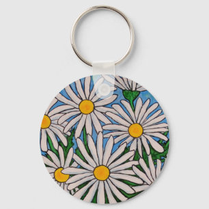 Chaveiro Corrente chave da margarida floral Funky