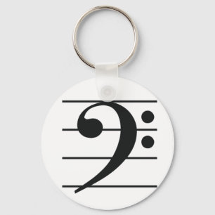 Chaveiro Corrente chave de Clef baixo