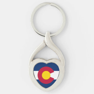 Chaveiro Corrente chave de Colorado do coração