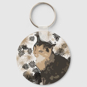Chaveiro Corrente chave de gato de chita