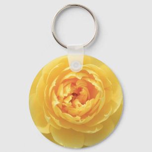Chaveiro Corrente chave de rosa amarelo