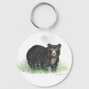 Chaveiro corrente chave de urso preto