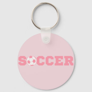 Chaveiro Corrente chave do futebol cor-de-rosa