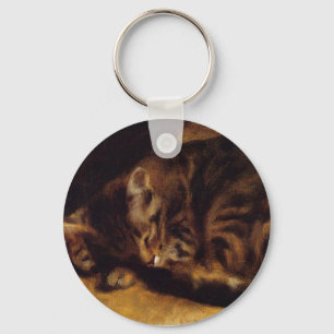 Chaveiro Corrente chave do gato do sono de Renoir