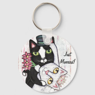 Chaveiro Corrente chave dos gatos do casamento