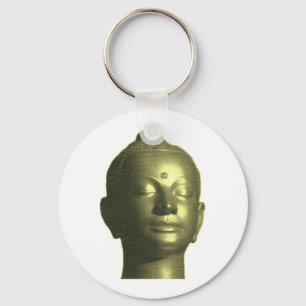 Chaveiro Corrente chave dourada de buddha