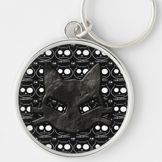 Chaveiro Corrente chave gótico do preto mau dos crânios do (Frente)