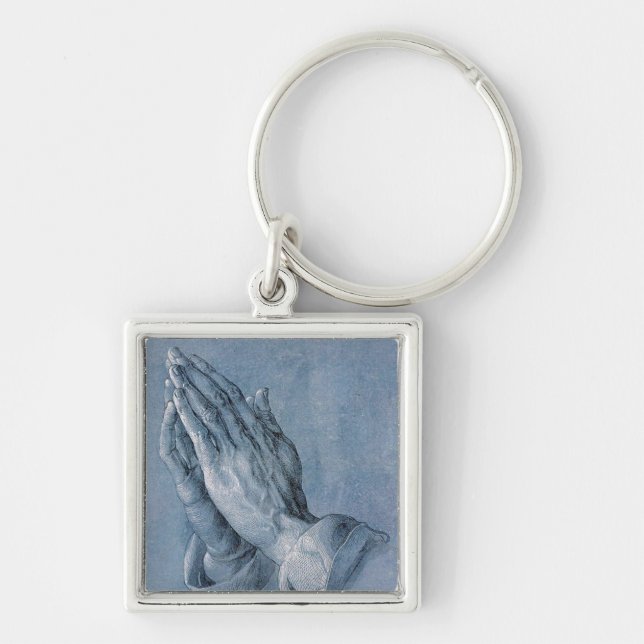 Chaveiro Corrente chave quadrada superior Praying das mãos (Frente)