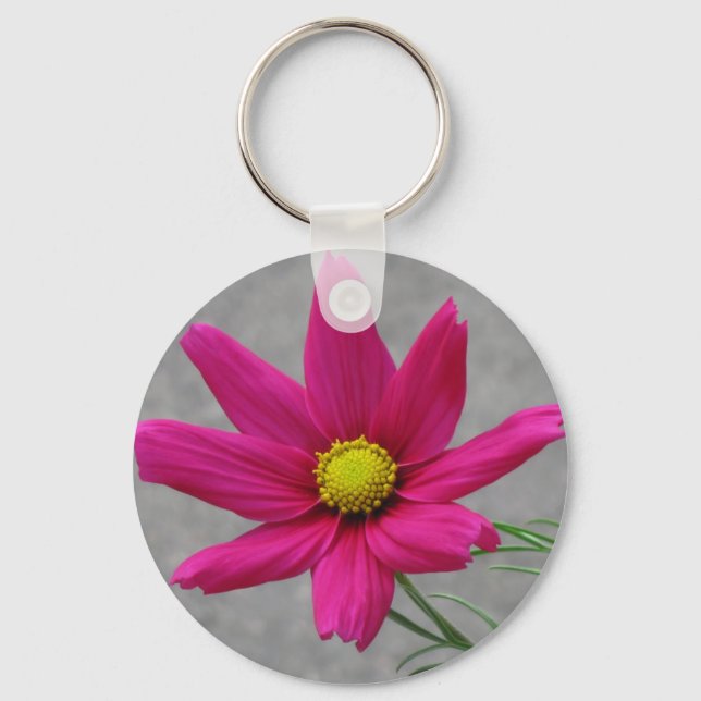 Chaveiro Corrente da chave Flor Rosa (Frente)