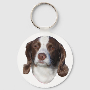 Chaveiro Corrente de chave Brown & White Dog