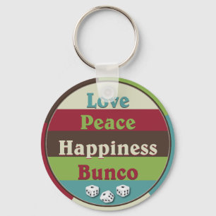 Chaveiro Corrente de Chave Bunco de Amor, Pêssego e Felicid